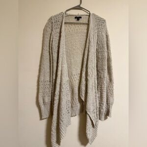 American Eagle Textured Cream Cardigan